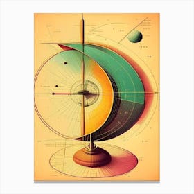 Gravitational Constant Vintage Sketch Space Canvas Print