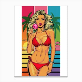 Lollipop Girl Canvas Print