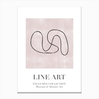 Line Art Abstract Collection 08 Canvas Print