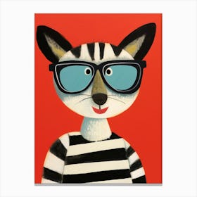 Little Lemur 1 Wearing Sunglasses Canvas Print