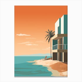 Icacos Beach Puerto Rico Abstract Orange Hues 1 Canvas Print