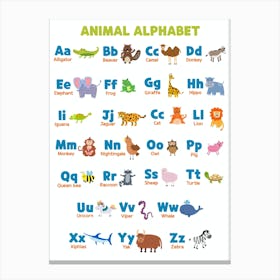 Animal Alphabet Canvas Print