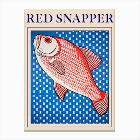 Red Snapper Seafood Poster Canvas Print