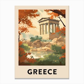 Vintage Travel Poster Greece 5 Canvas Print