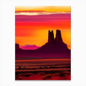 The Monument Valley Pop Art Canvas Print