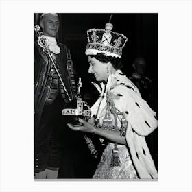 Elizabeth Ii After Her Coronation Canvas Print