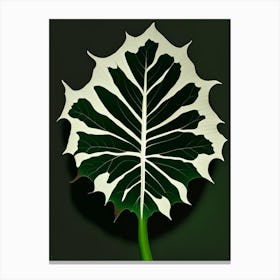 Burdock Leaf Vibrant Inspired 1 Canvas Print