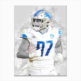 Sam Laporta Detroit Lions Canvas Print