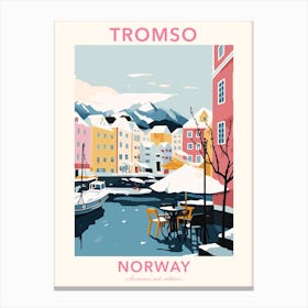 Tromso, Norway, Flat Pastels Tones Illustration 4 Poster Canvas Print