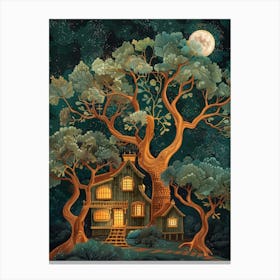 Fairy House In The Forest Canvas Print