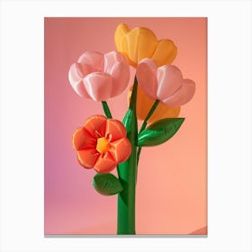 Dreamy Inflatable Flowers Portulaca 1 Canvas Print