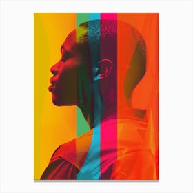 Man In Profile Canvas Print