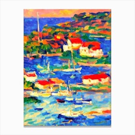 Port Of Kingstown Saint Vincent And The Grenadines Brushwork Painting harbour Canvas Print