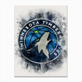 Minnesota Timberwolves Paint Canvas Print