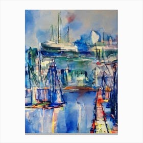 Port Of Glasgow United Kingdom Abstract Block harbour Canvas Print