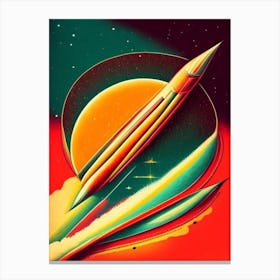 Universe 1 Vintage Sketch Space Canvas Print