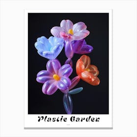 Bright Inflatable Flowers Poster Lilac Canvas Print
