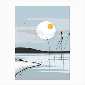 Moon Over The Sea 1 Canvas Print