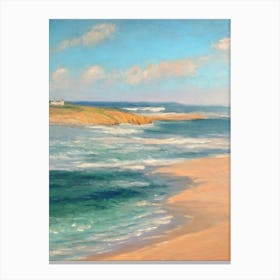 Fistral Beach Cornwall Monet Style Canvas Print