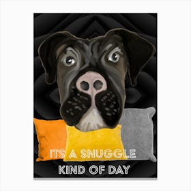 Doggy Snuggles Canvas Print