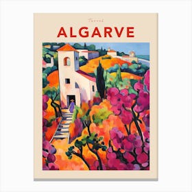 Algarve Portugal 3 Fauvist Travel Poster Canvas Print