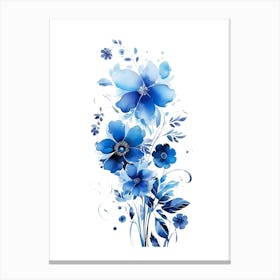 Blue Flowers 1 Canvas Print