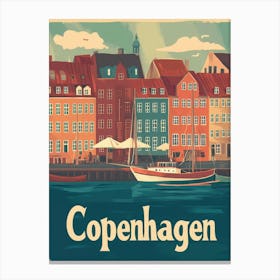 Aihrgdesign A Vintage Travel Poster Of Copenhagen Featuring T 61b6958f F74b 43c0 97fc 3c0422478fe8 2 Canvas Print