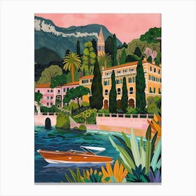 Riva in Lake Como Canvas Print