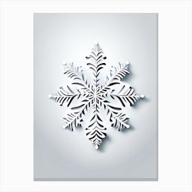 Cold, Snowflakes, Marker Art 5 Canvas Print