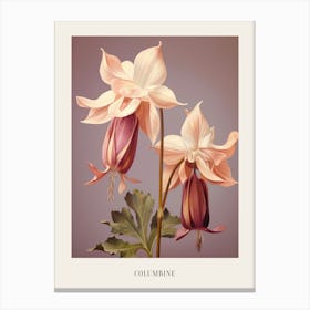 Floral Illustration Columbine 3 Poster Canvas Print