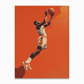 Elegant Dunk In Mid Air Canvas Print