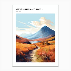 West Highland Way Ireland 4 Hiking Trail Landscape Poster Canvas Print