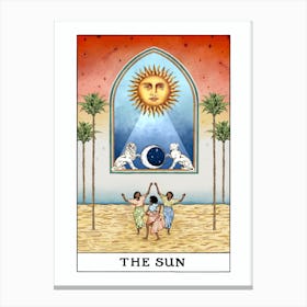 The Sun Tarot Print Canvas Print