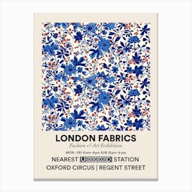 Poster Lily Lane London Fabrics Floral Pattern 7 Canvas Print