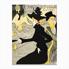 Divan Japonais, Henri de Toulouse-Lautrec Canvas Print