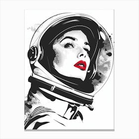 Woman In Space 3 Canvas Print