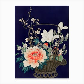 Bamboo flower basket Canvas Print