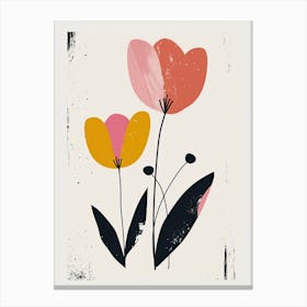 Maputo Flower Market Boho Minimalist Style Canvas Print