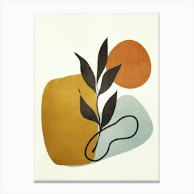 Soft Abstract Small Leaf Canvas Print