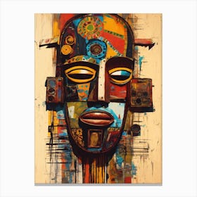 African tribal mask art print 1 Canvas Print