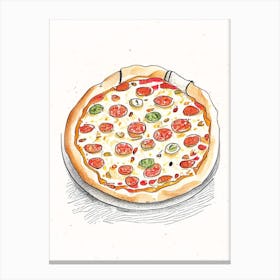 Pizza Bakery Product Quentin Blake Illustration Canvas Print