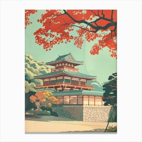 Kamakura S Tsurugaoka Hachimangu Shrine Japan Mid Century Modern 3 Canvas Print