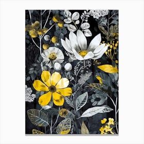 Yellow Flowers nature Canvas Print