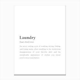 Laundry Funny Definition Canvas Print