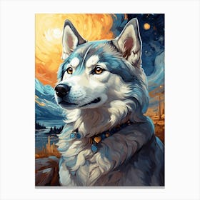 Siberian Husky Art Canvas Print