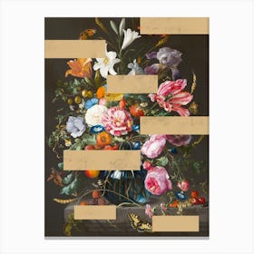 Vintage Collage of Flawers Canvas Print