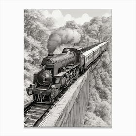 Train On The Bridge Canvas Print