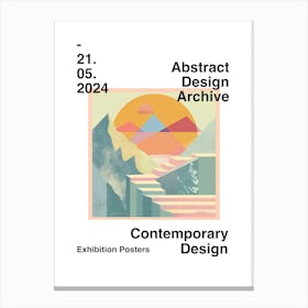 Abstract Design Archive Poster 22 Canvas Print
