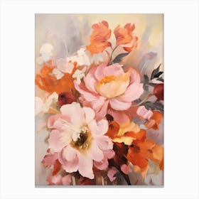 Fall Flower Painting Anemone 4 Canvas Print