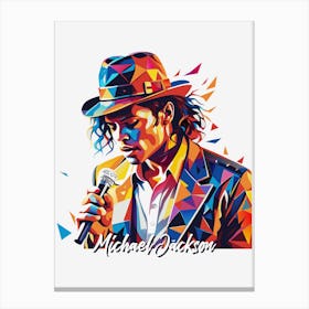 Michael Jackson 02 Portrait Music Icon Style WPAP Pop Art Canvas Print